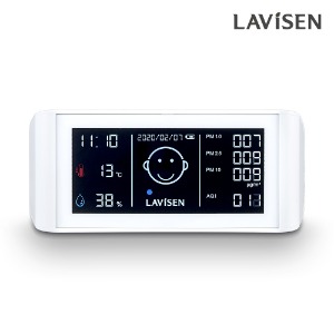 대기질지수 온도 습도 미세먼지 측정기 환경부 성능 테스트 1등급 LAVI-502 USB 충전식